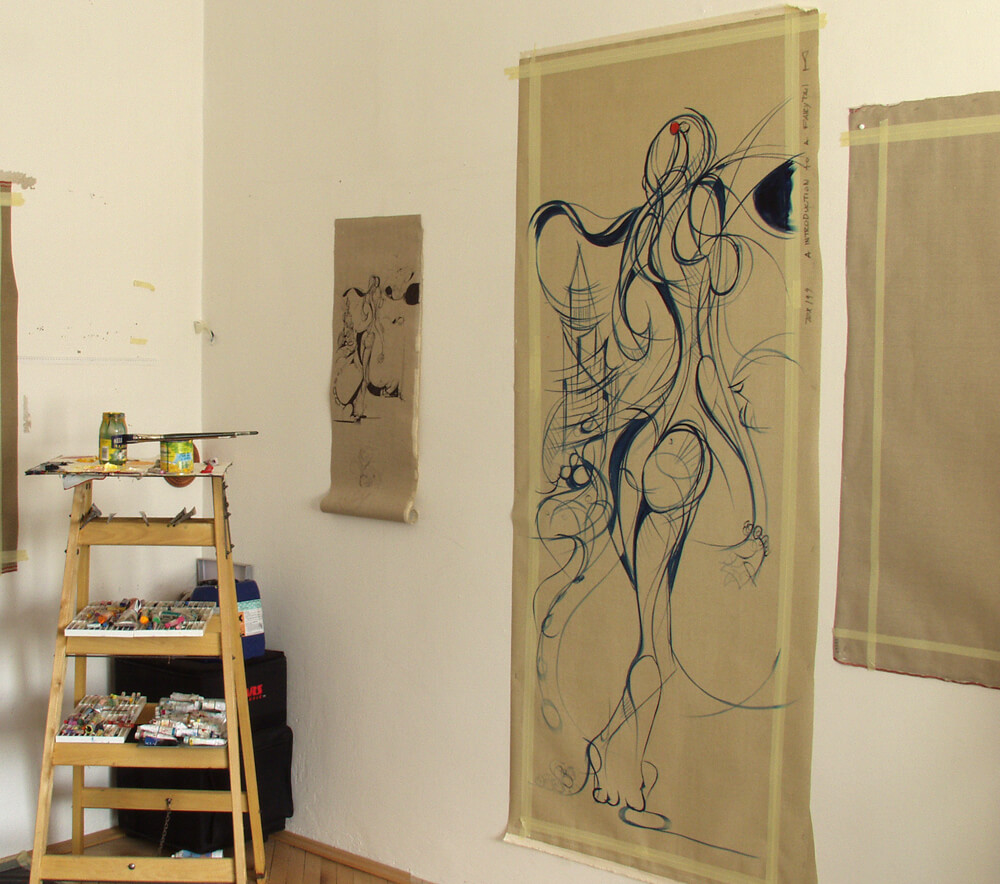 Photo of a work in progress in Michael J. Korber's Atelier in Prague - Czech Republic