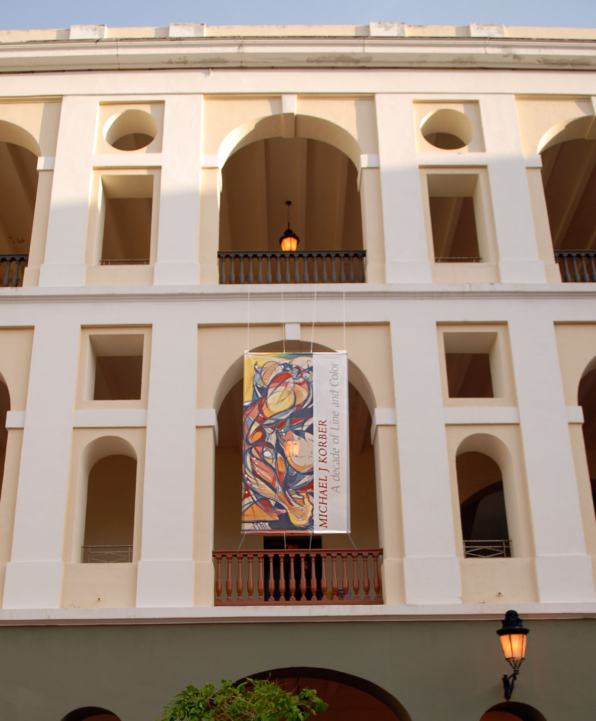 Photo of the Museum of the Americas in Old San Juan, Puerto Rico at the venue of artist and painter Michael J. Korber in his Art Retrospective Exhibit, titled - A decade of line and color, in 2007.