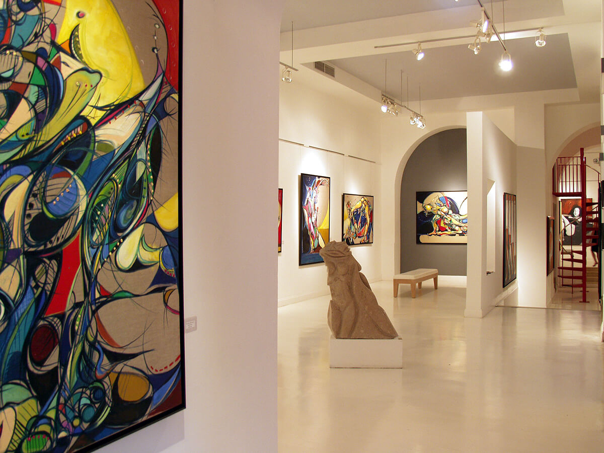 Photo of the Gallery Exhibition of the artist and painter Michael J. Korber at Canvas Fine Art Gallery in Old San Juan, Puerto Rico.