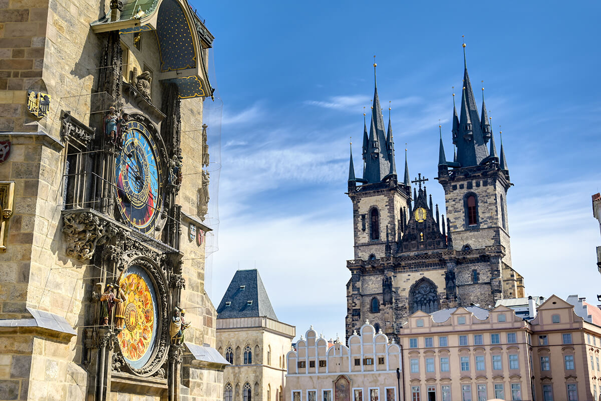Photo of the Prague Astronomical Clock in Old Town Square, Czech Republic