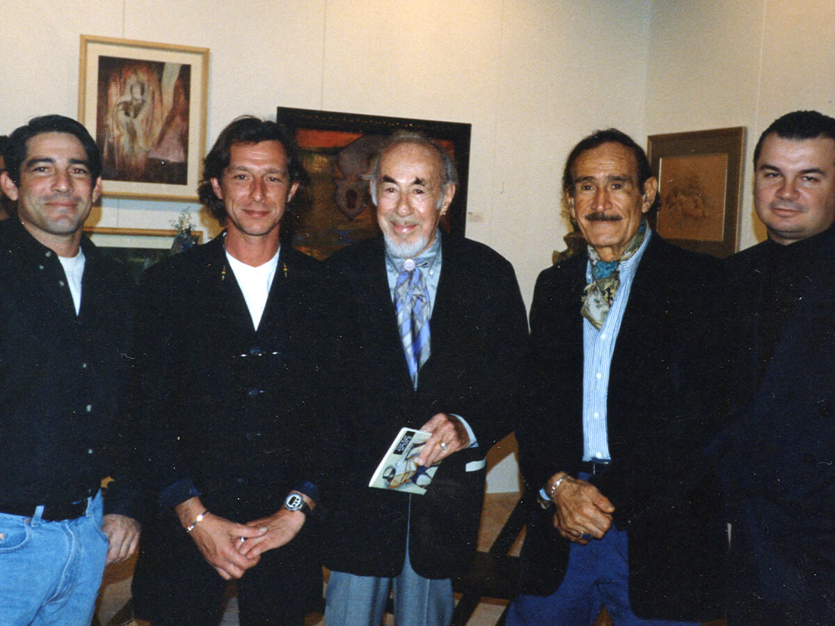 Photo of Korber with Joseph Chamoon and friends in Art Miami
